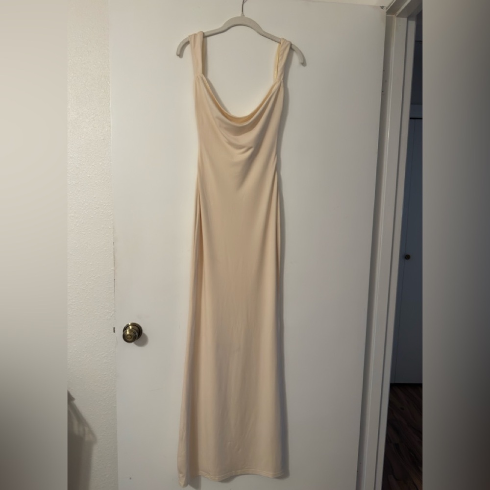 Tiger Mist Cream Bodycon Dress Square Neck